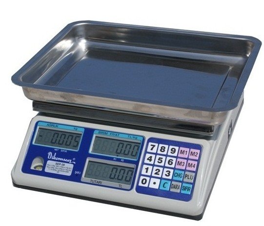 SEP-C 30 Kg. 5/10 Gr. Fiyat Hesaplamalı Terazi